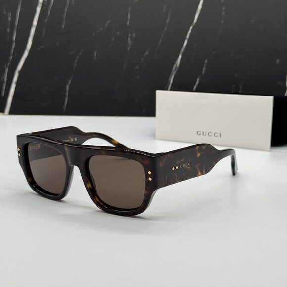 NEW GUCCI GG1262S 002 HAVANA UNISEX SUNGLASSES GUCCI - Picture 1 of 9